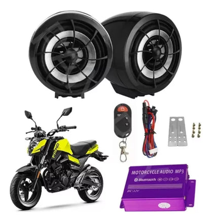 Antirrobo Estéreo Moto Alarma Mp3