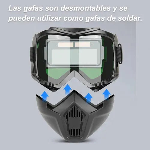 🛡️ Máscara de Soldadura Inteligente Pro – Protección Total + Oscurecimiento Automático ⚡