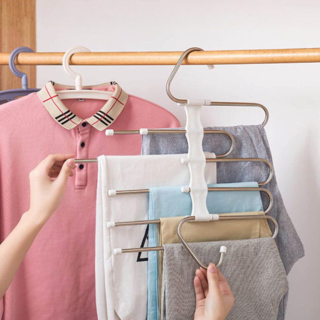 ✨GANCHO AHORRADOR DE ESPACIO ¡Multiplica el espacio de tu clóset en segundos!🧺