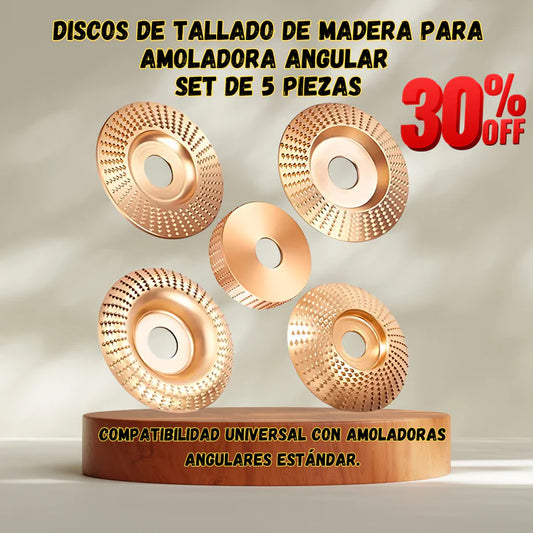 PolishPro™ Discos Para Pulir Madera set X5