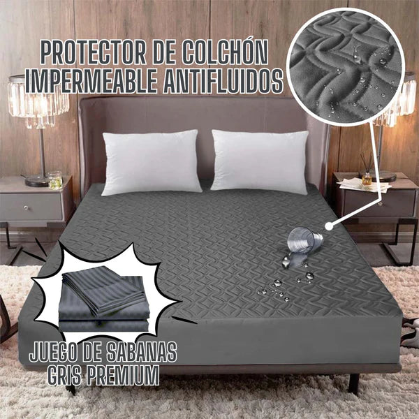 Protector Colchón Impermeable Acolchado