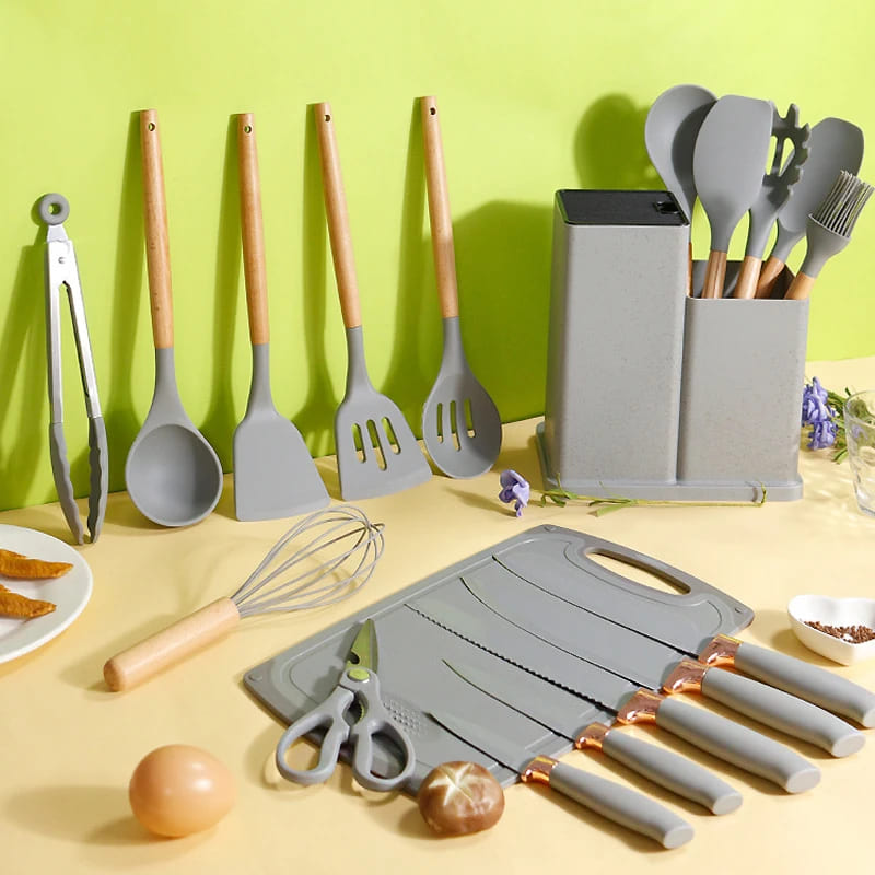 Utensilios De Cocina Con Tabla 19 Piezas