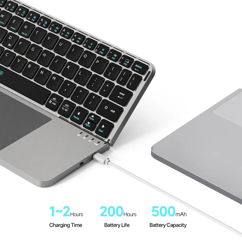 FlexKey™ Teclado inalámbrico plegable con panel táctil