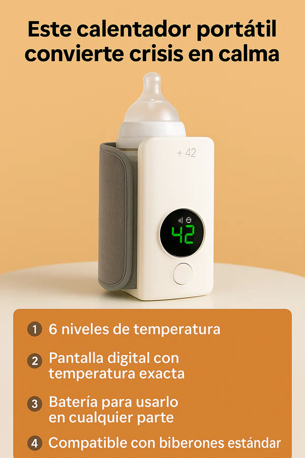 ✨ WarmyBaby – Calentador Portátil de Biberones con Pantalla LED 🍼🔥
