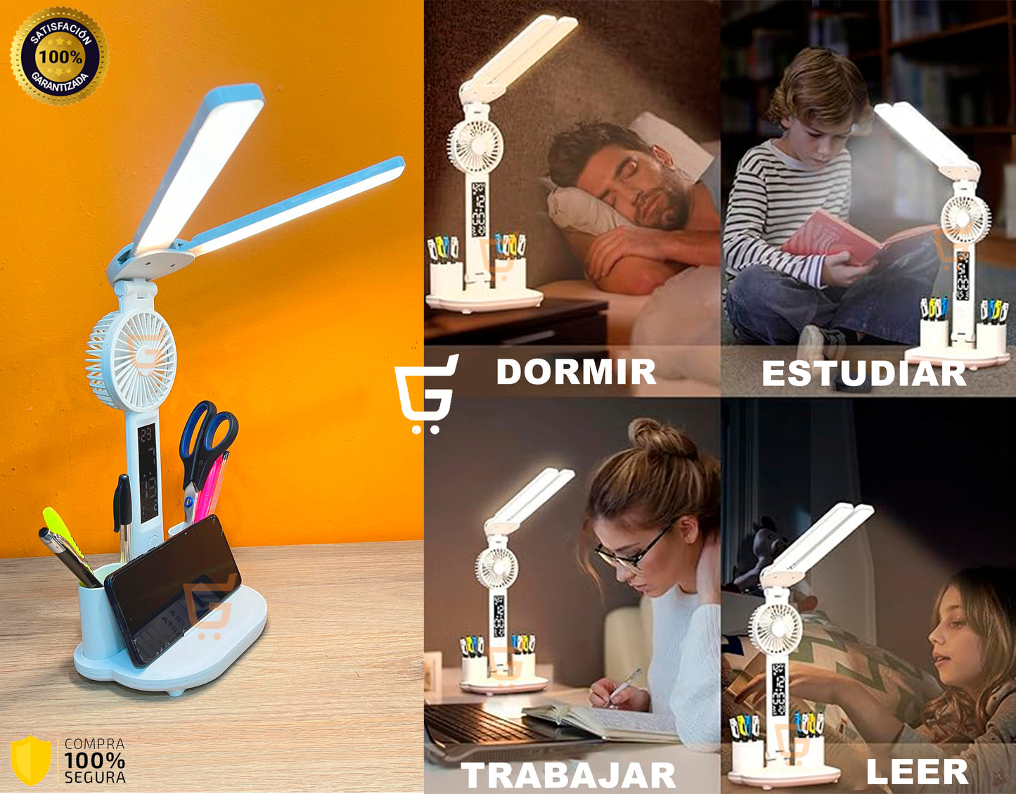 LumiVent™ Lámpara Led De Mesa  Ventilador