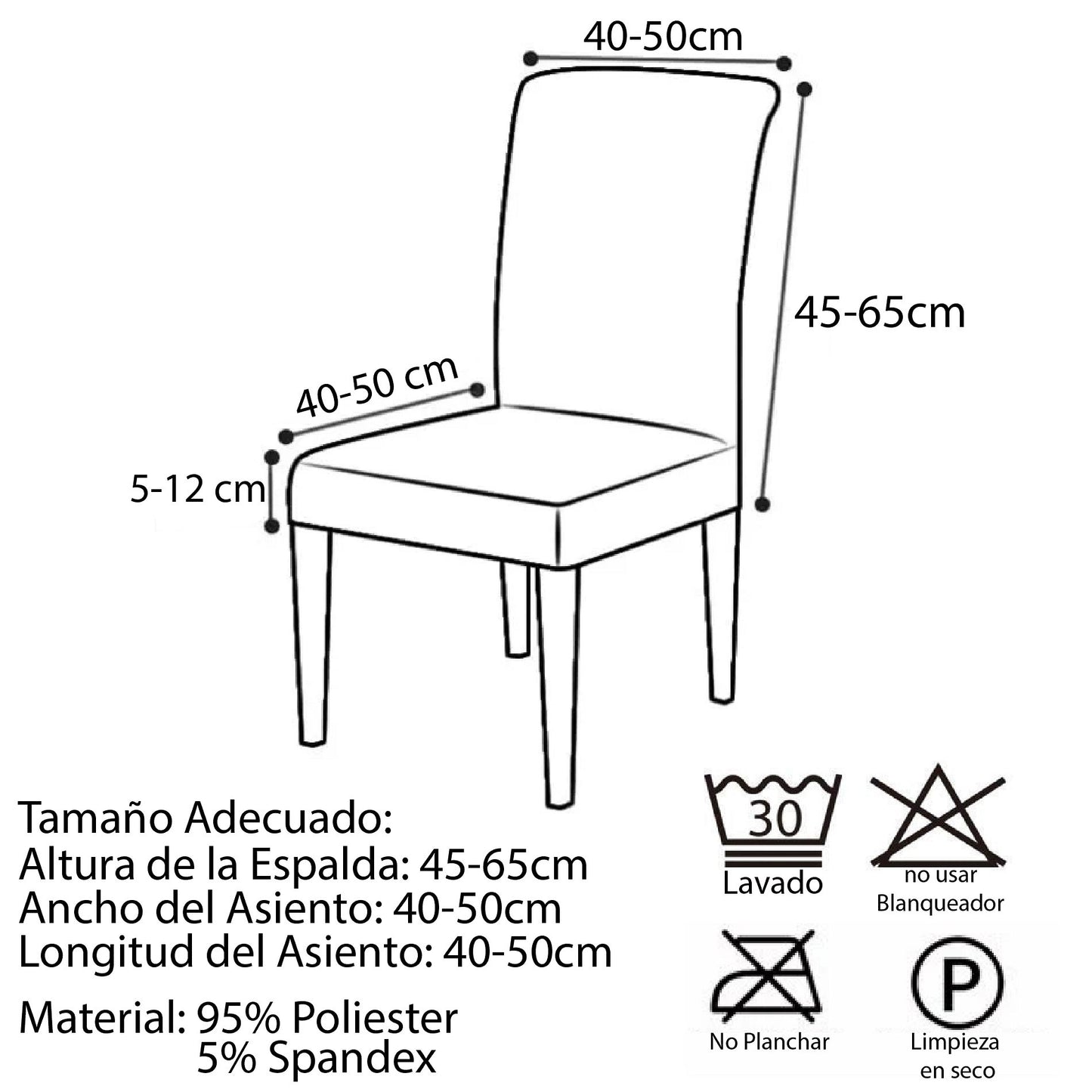 Forro Protector Individual Silla Comedor
