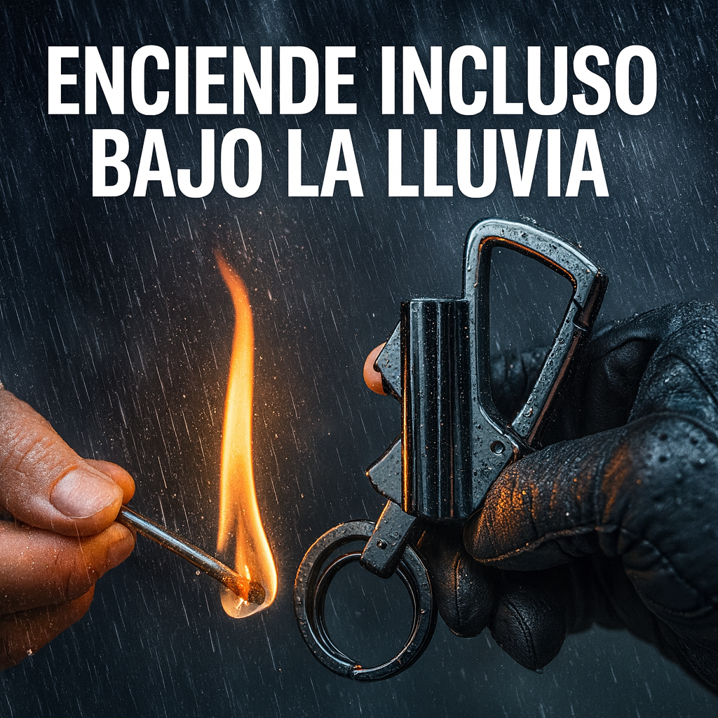 🔥 Encendedor Multiusos 3 en 1: Llavero, Cerilla Eterna y Abridor de Botellas