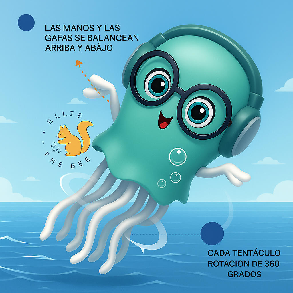 🐙Medusa Eléctrica Interactiva: Diversión, movimiento y ternura en un solo juguete 💖