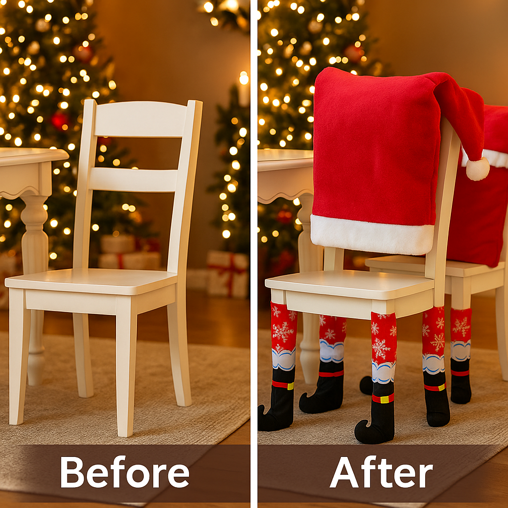 🎅 Fundas Navideñas para Sillas (Pack de 4)