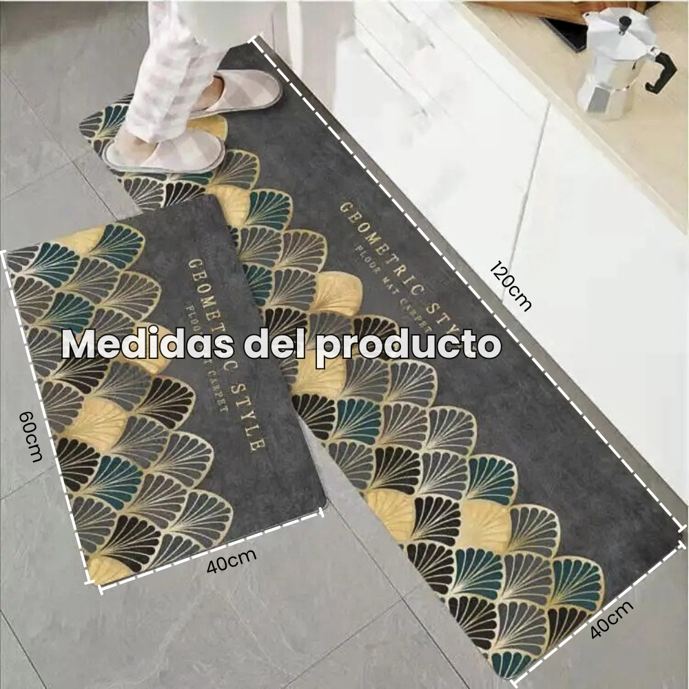 Tapete Cocina Felpa Ultra Absorbente + Gratis Tapete Pequeño