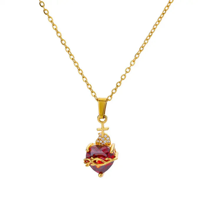 Collar Sagrado Corazón 💖 + Caja de Regalo 🎁