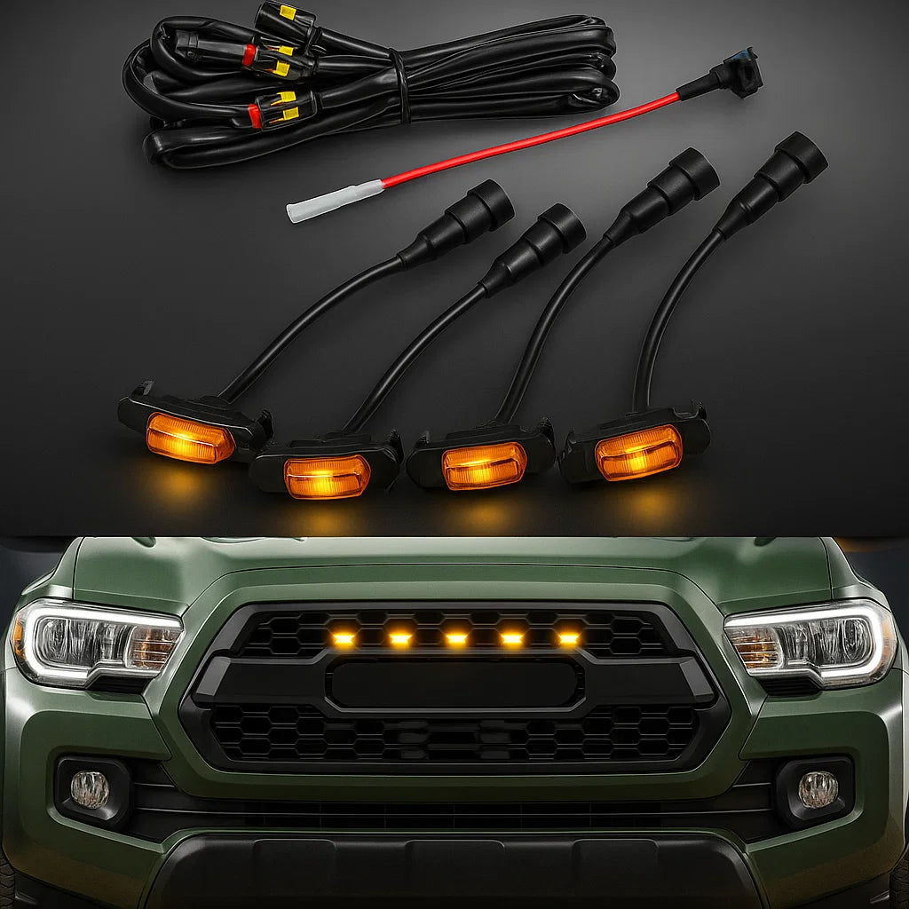 4 LUCES POTENTES TIPO RAPTOR: Brilla con estilo y maneja con más seguridad 🌧️💪