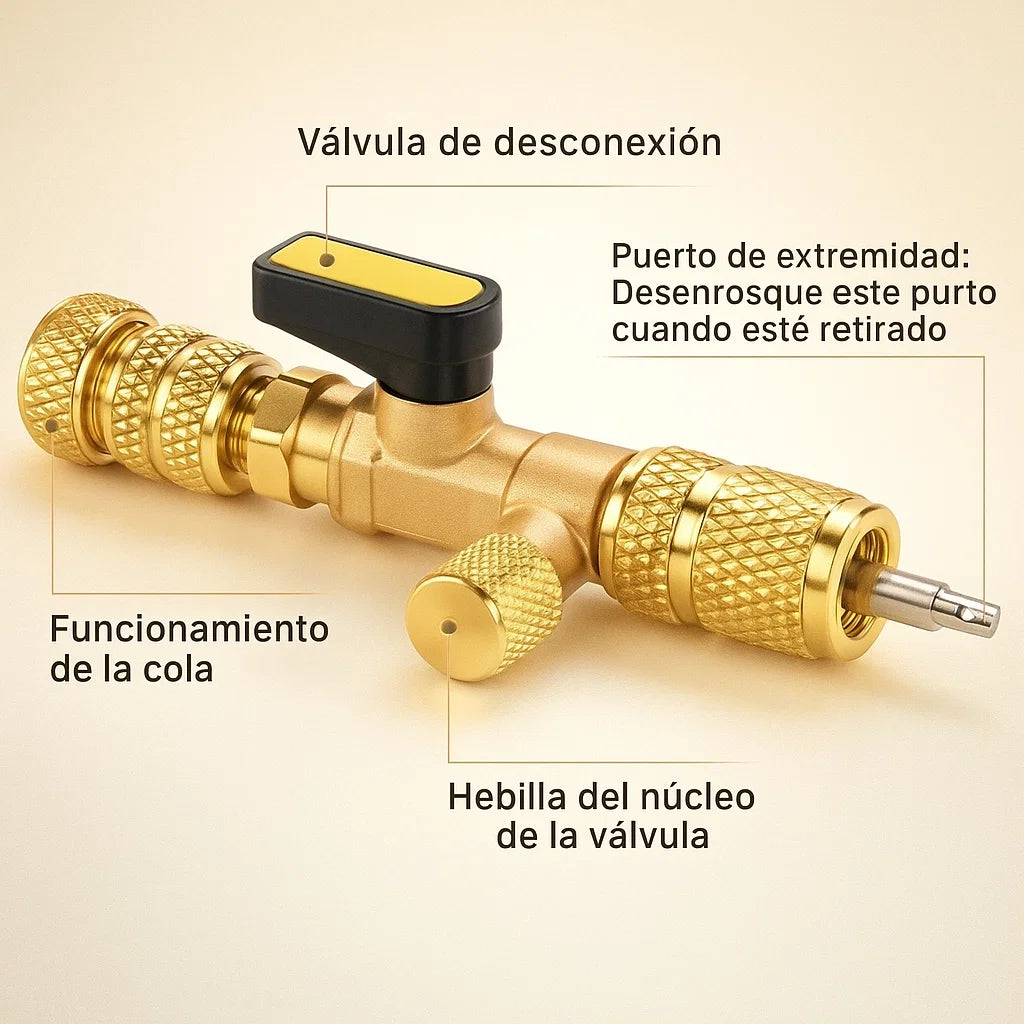 🔧 Herramienta Profesional de Instalación y Extracción del Núcleo de Válvula de Aire Acondicionado