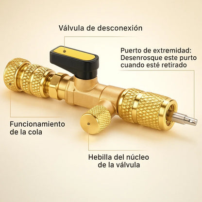 🔧 Herramienta Profesional de Instalación y Extracción del Núcleo de Válvula de Aire Acondicionado