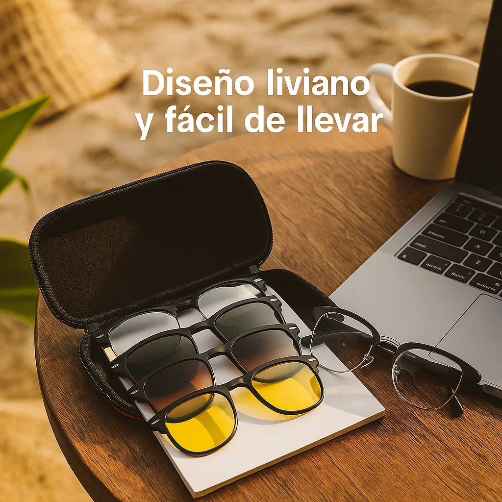 👓 Gafas Magneticas 5 en 1: Estilo, protección y practicidad en un solo clic