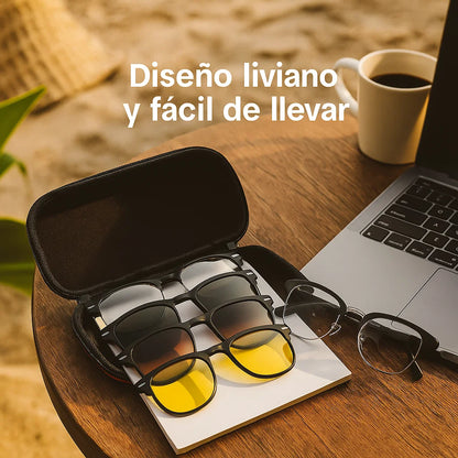 👓 Gafas Magneticas 5 en 1: Estilo, protección y practicidad en un solo clic