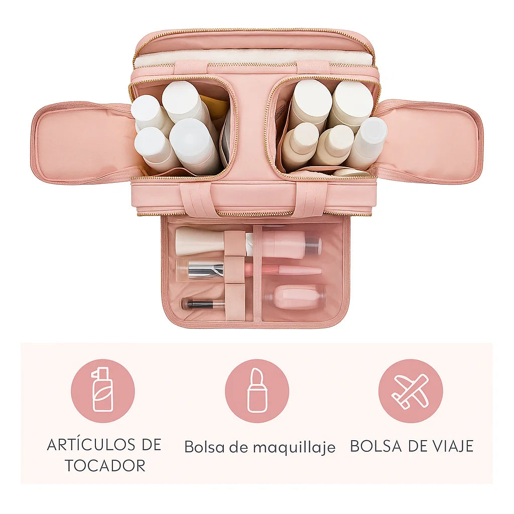 LumiBag: Bolsa cosmética de viaje premium🌸💄