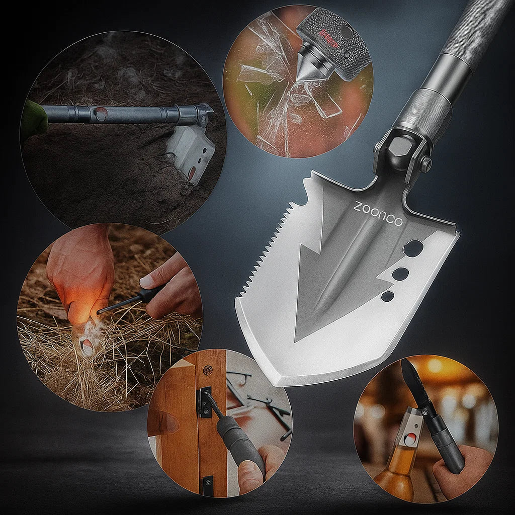 🪓 PALA MULTIFUNCIONAL PLEGABLE – TU MEJOR ALIADA AL AIRE LIBRE 🌲