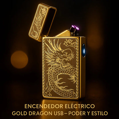 ⚡ Encendedor Eléctrico Gold Dragon USB