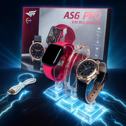 💥 COMBO AS6 PRO – 2 RELOJES + ACCESORIOS PREMIUM