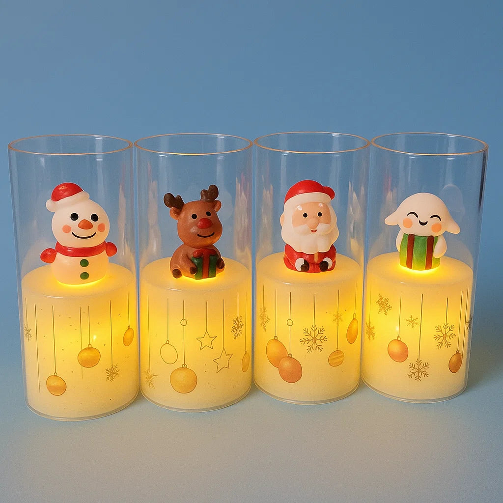 🎄✨ Set de 3 Velas LED Navideñas con Figuras- POR $89.900