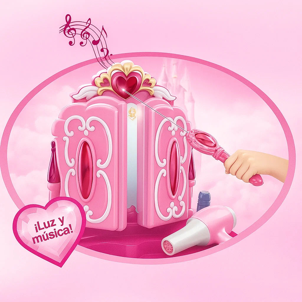 🎀✨ Tocador de Niña con Sensor – ¡El Regalo Más Mágico del Año!
