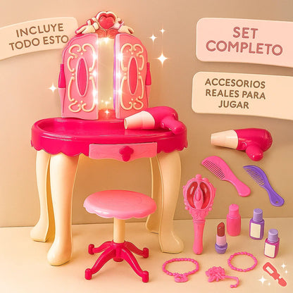 🎀✨ Tocador de Niña con Sensor – ¡El Regalo Más Mágico del Año!