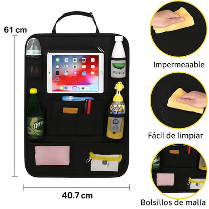 🚗✨ ORGANIZADOR DE ASIENTO PARA CARRO – MULTIBOLSILLO