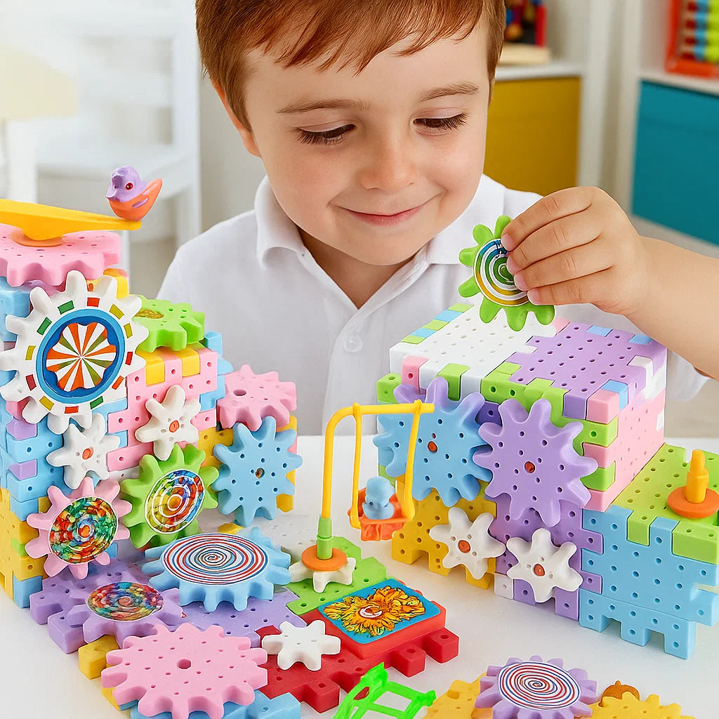 🧩 MEGA SET DE BLOQUES EDUCATIVOS CON MOTOR – Diversión que Construye Imaginación y Habilidades