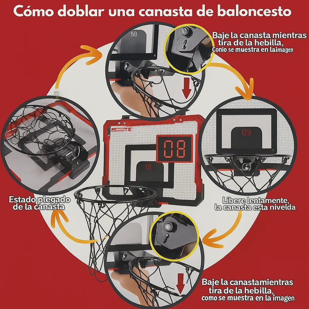 🏀 Mini Canasta de Baloncesto para Interior