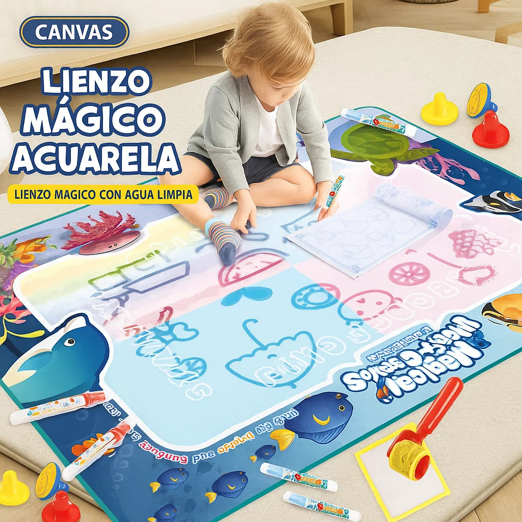 🎨 Tapete Mágico de Garabatos Acuáticos