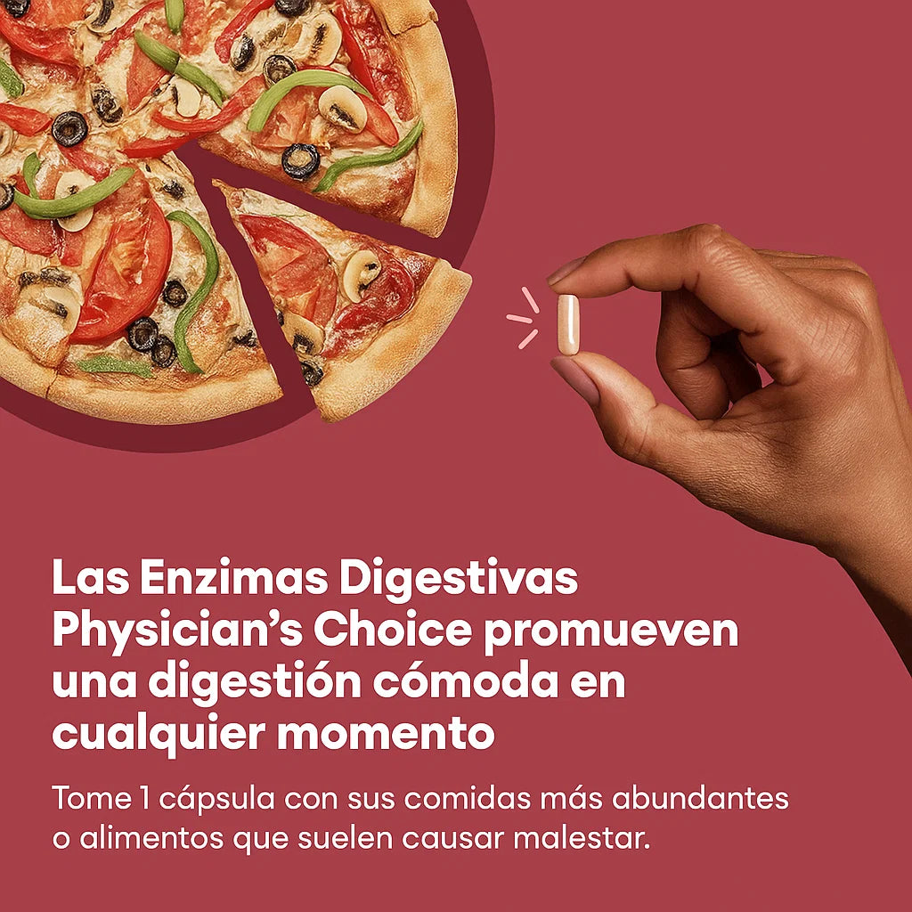 ⭐ Physician's CHOICE – Enzimas Digestivas + Probióticos + Prebióticos