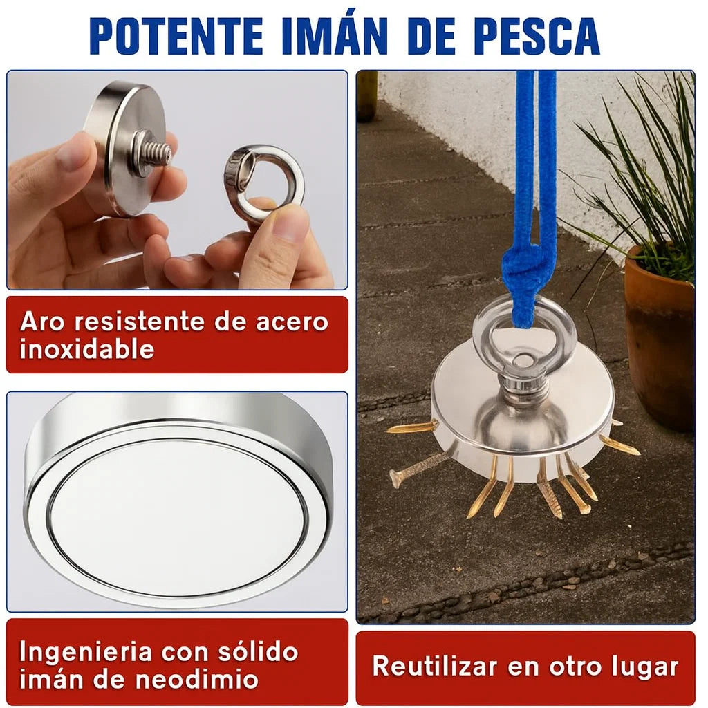 SET DE X3 UNIDADES 🧲 Imán de Neodimio Ultra Fuerte – 260 Libras