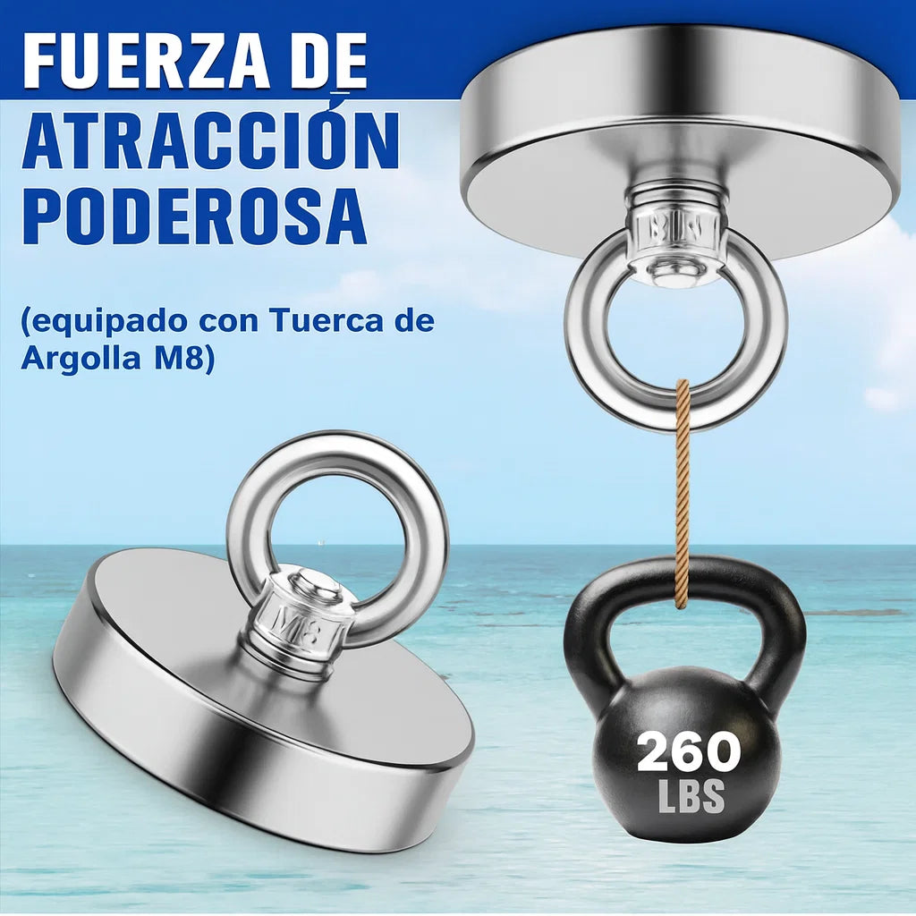 SET DE X3 UNIDADES 🧲 Imán de Neodimio Ultra Fuerte – 260 Libras