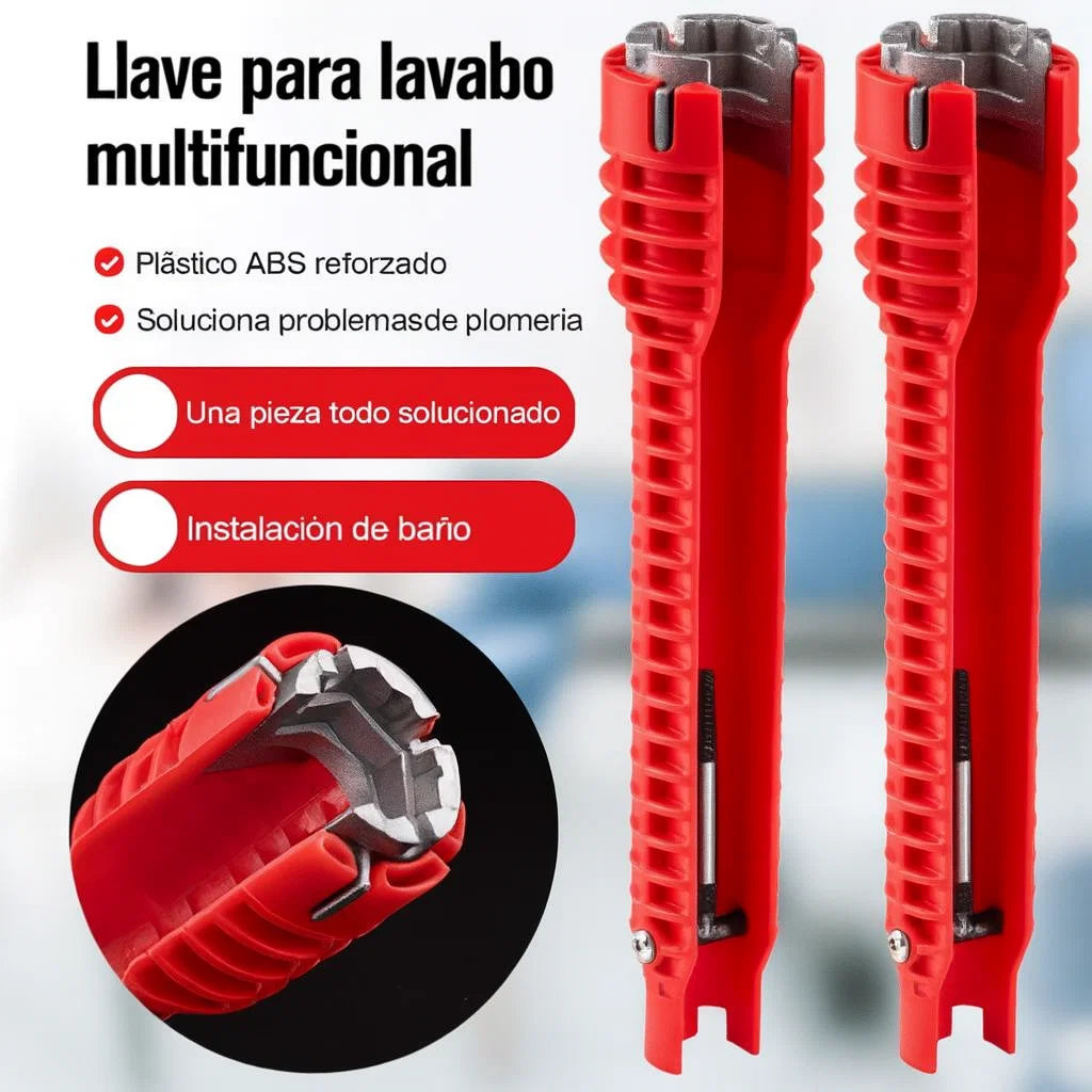 🛠️ Llave Multifunción 8 en 1 para Grifo y Fregadero