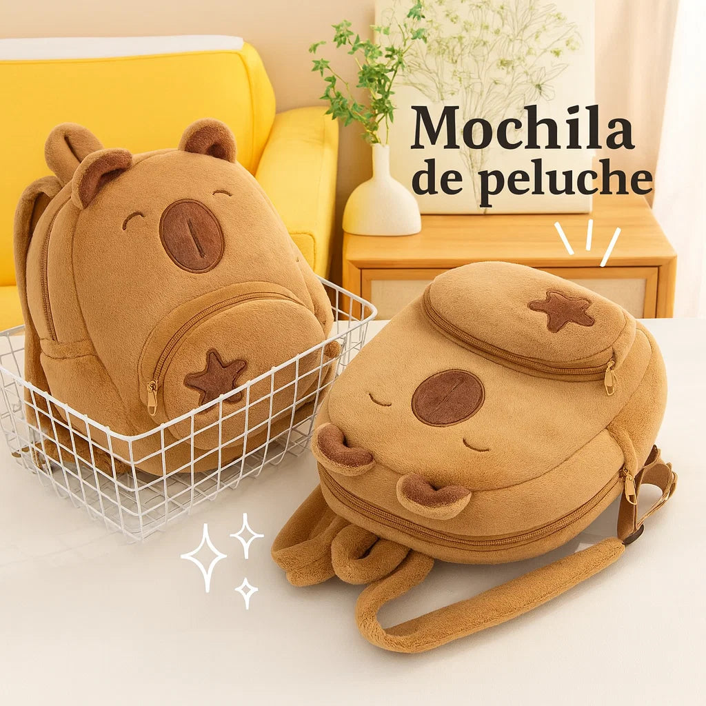 🐾 Mochila-Lonchera Capibara Kawaii