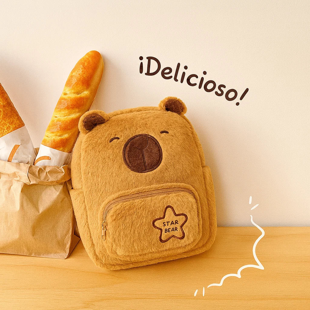 🐾 Mochila-Lonchera Capibara Kawaii
