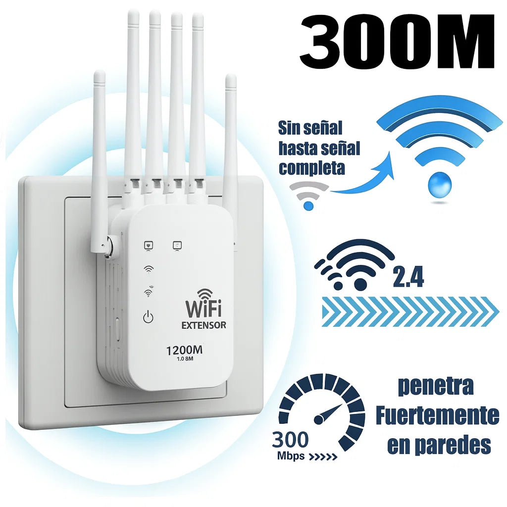 📶 Extensor WiFi de 6 Antenas