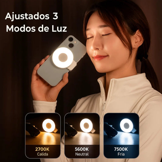 💡 Mini Luz Magnética U01 para Selfies y Fotografía Móvil