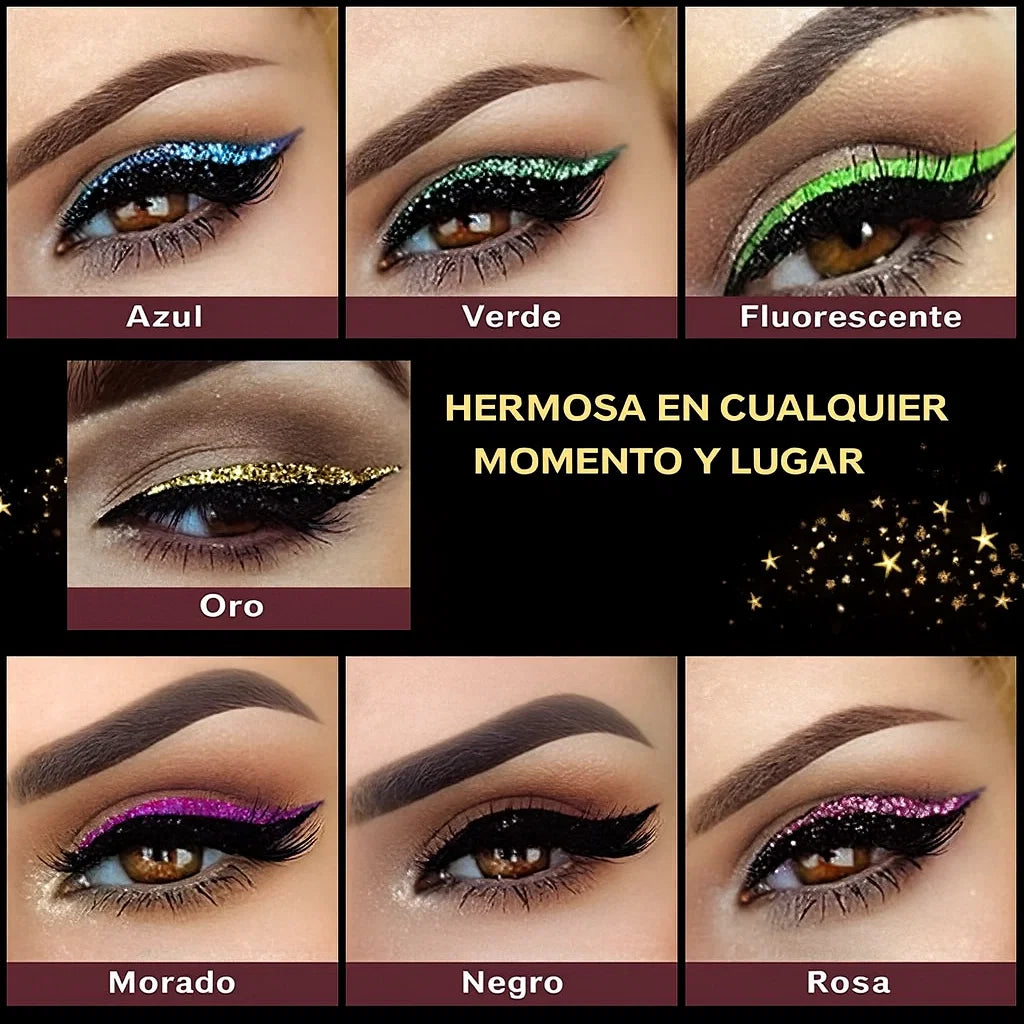 👁️ 8 PARES Delineador de Ojos + Pegatinas de Pestañas Impermeables POR SOLO 79.900