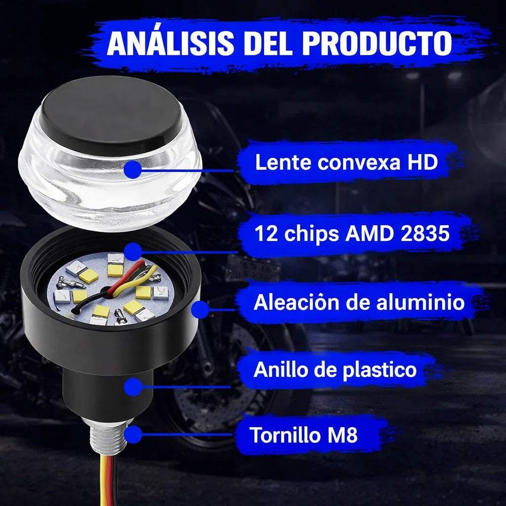 🏍️ PAGUE 1 LLEVE 2: PESA DIRECCIONAL LED PARA MOTO