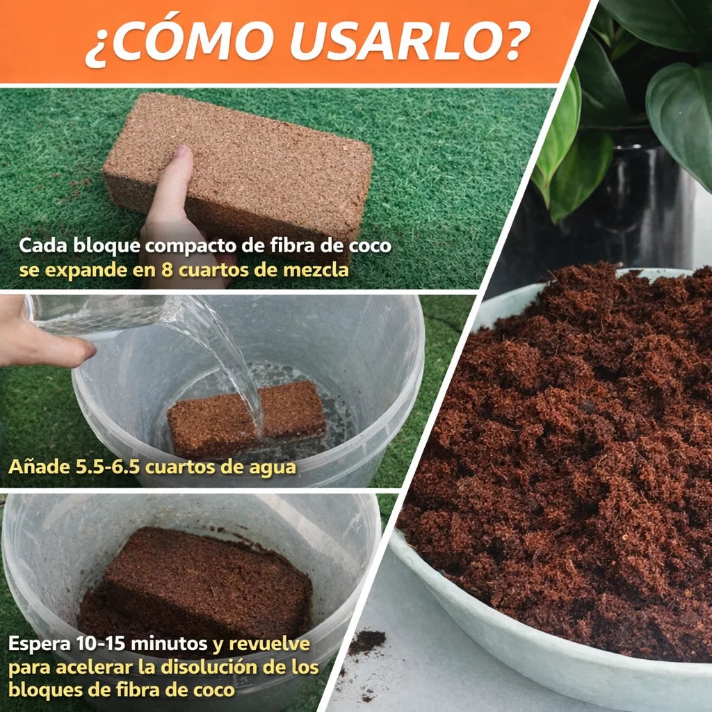 🌱 Fibra de Coco Orgánica Premium (PAGA 3, LLEVA 5)